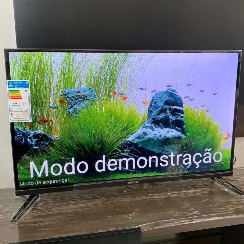 Smart TV AIWA 32” Android HD Borda Ultrafina HDR10 Dolby Áudio AWS-TV-32-BL-02-A