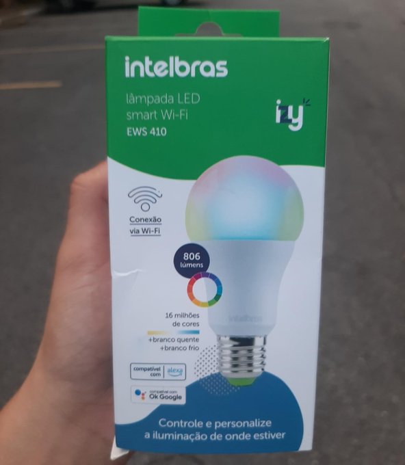 Lâmpada Smart Inteligente Intelbras EWS 410 com 16 Milhões de Cores Wi-Fi 10W