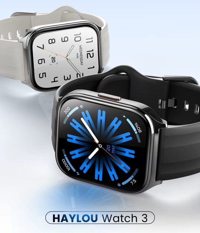 Smartwatch HAYLOU Watch 3 Tela Amoled, a prova de água