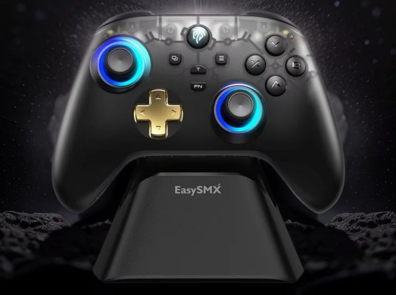 Controle Easysmx D05 com Dock Carregamento, RGB, Hall Effect