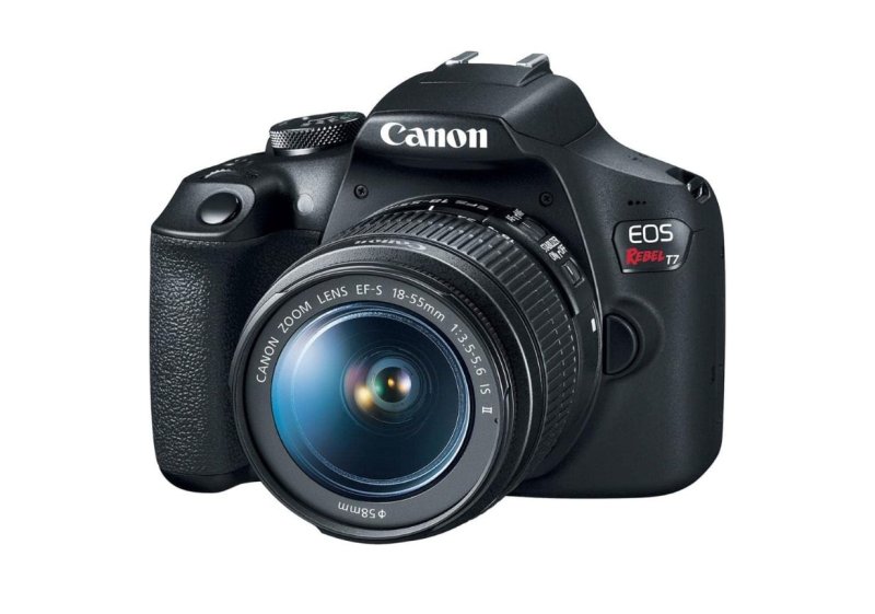 Câmera EOS T7+ com lente EF-S 18-55, Preto