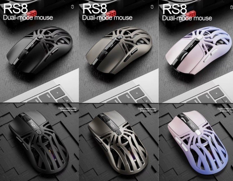Mouse Gamer Sem Fio SMAILWOLF RS8 com Sensor PAW3311 - 2 unidades