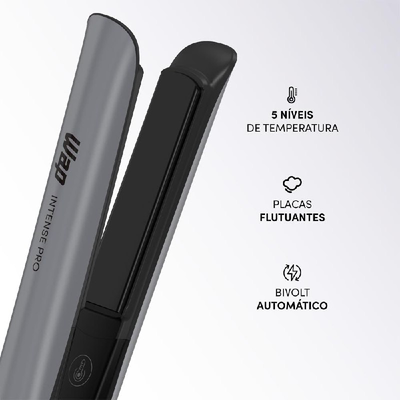 WAP Prancha de Cabelo INTENSE PRO WP482 250°C - 5 Temperaturas Black Ceramic