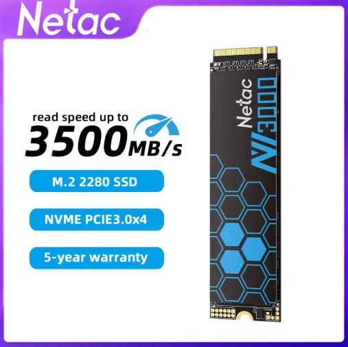 SSD NETAC NVME M.2 3200MB/S PCIE3.0 X4