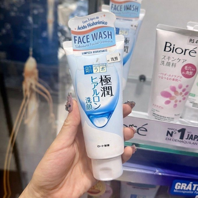 Hada Labo Gokujyun Face Wash Sabonete Facial Hidratante com Ácido Hialurônico 100g