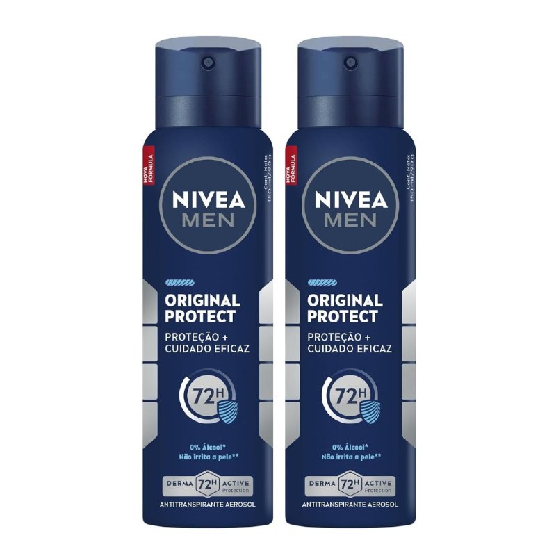 Nivea Men Kit Desodorante Antitranspirante Aerossol Original Protect 48h 150ml (2 unidades)