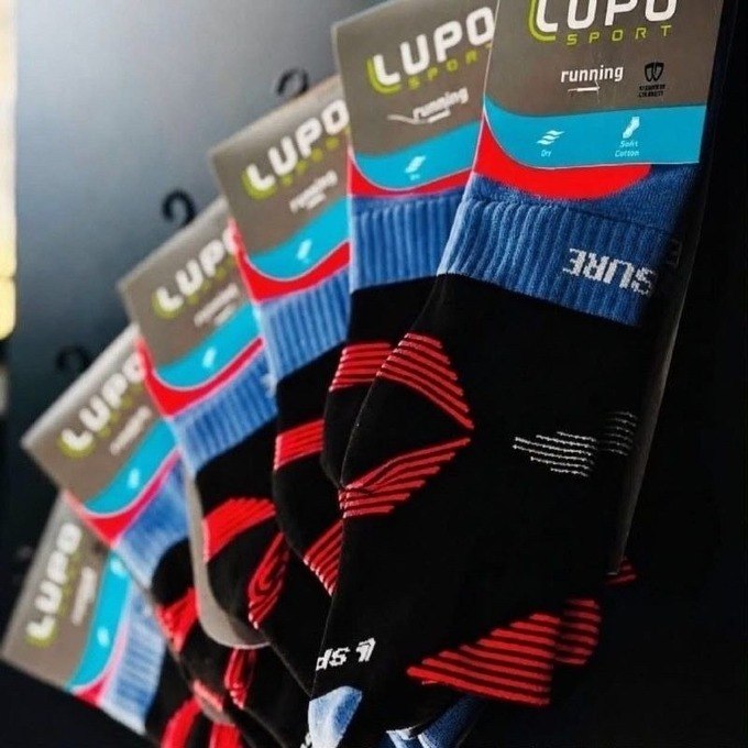 Meia Poliamida Corrida Lupo Cano Curto Dry Anti Bolha 3 pares