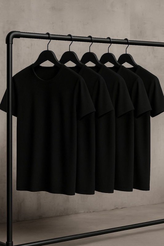 Kit 5 Camisetas Masculinas Slim Fit Básicas Algodão Premium