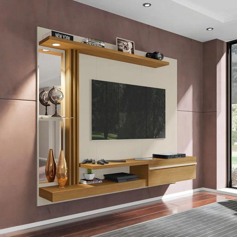 Rack Sala Estante p/ Tv até 55" Denver c/ LED