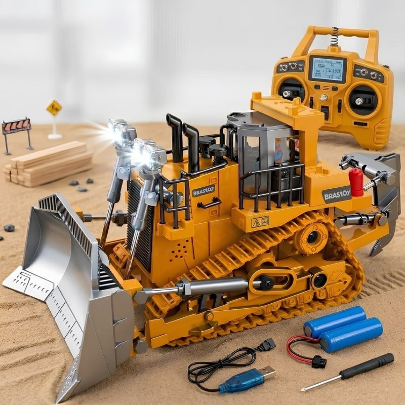 Bulldozer de Controle Remoto 2,4 Ghz - Aminhão de Construção de Controle Remoto