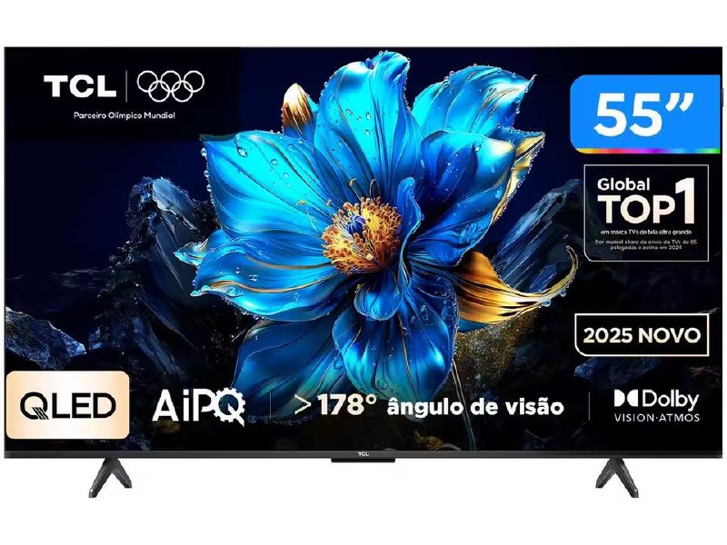 Smart TV TCL QLED 4K 55" P7K Google TV