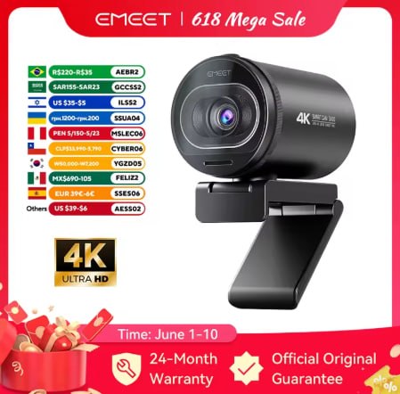 Webcam 4K EMEET S600