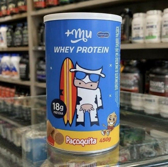 Whey Concentrado Sabor Paçoquita - Pote 450g + Frete Grátis