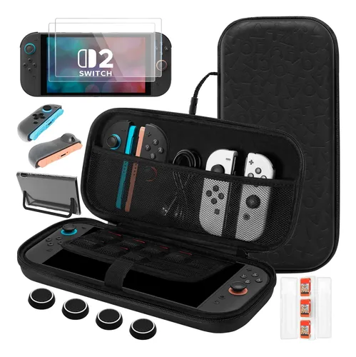 Case de transporte para Nintendo Switch 2 com películas e acessórios