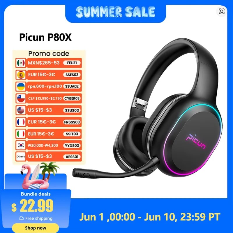 Headset Sem Fio Picun P80X