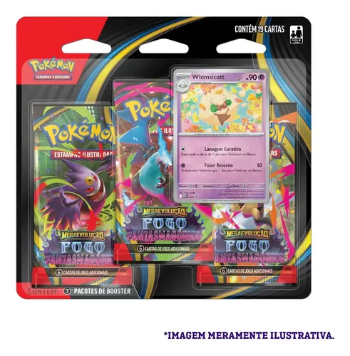 Blisters Triplo Pokémon TCG Fogo Fantasmagórico