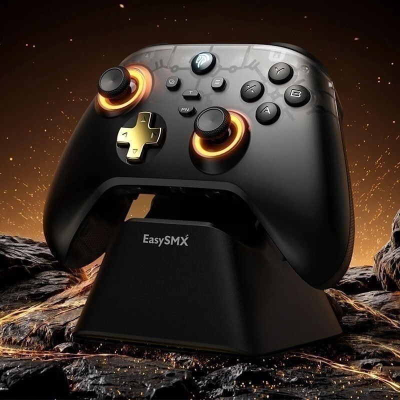 Controle Easysmx D05 com Dock Carregamento, RGB, Hall Effect