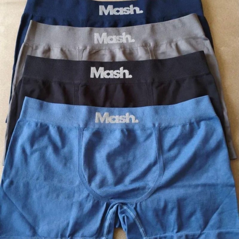 Kit Com 4 Cuecas Boxer Microfibra Mash Box Sem Costura