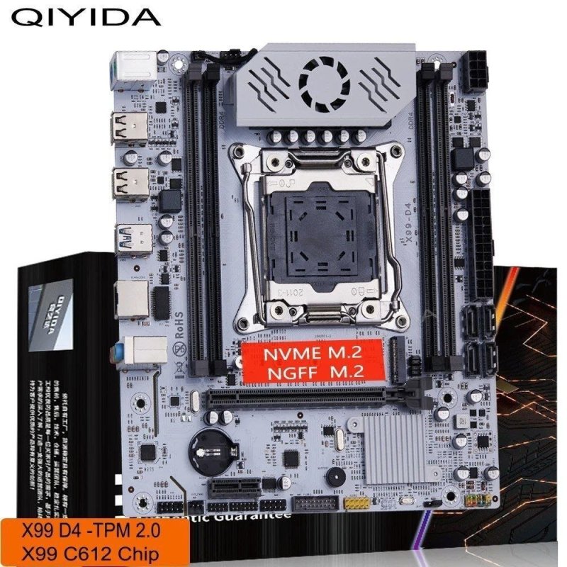 QIYIDA X99 D4 Chipset C612 com suporte ao TPM 2.0