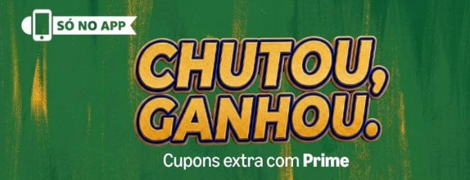 Chute Ganhou no APP Amazon