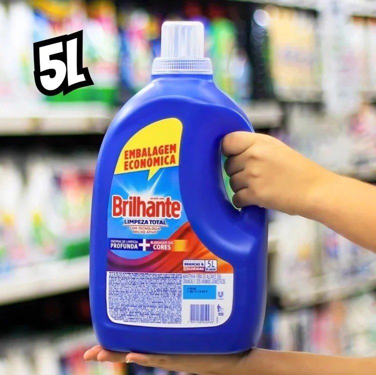 Sabão Liquido Brilhante 5L com Frete Grátis
