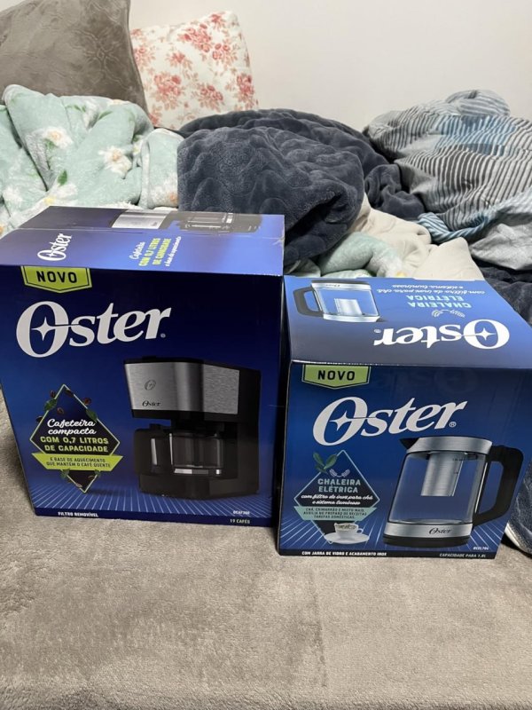 Kit Chaleira Elétrica Oster Tea e Cafeteira Inox Compacta