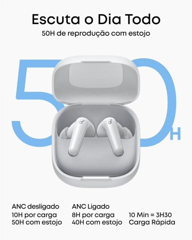 Anker Soundcore P31i - Fone de ouvido com Cancelamento de Ruído Adaptativo e Som Espacial