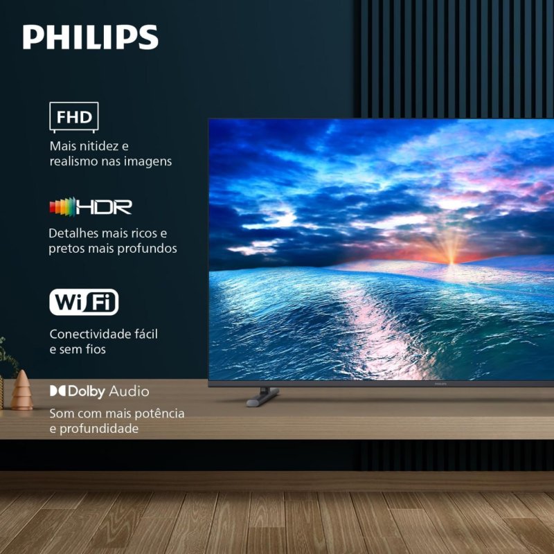 Philips Smart TV 43" Full HD - HDR10 Wi-Fi Dolby Audio