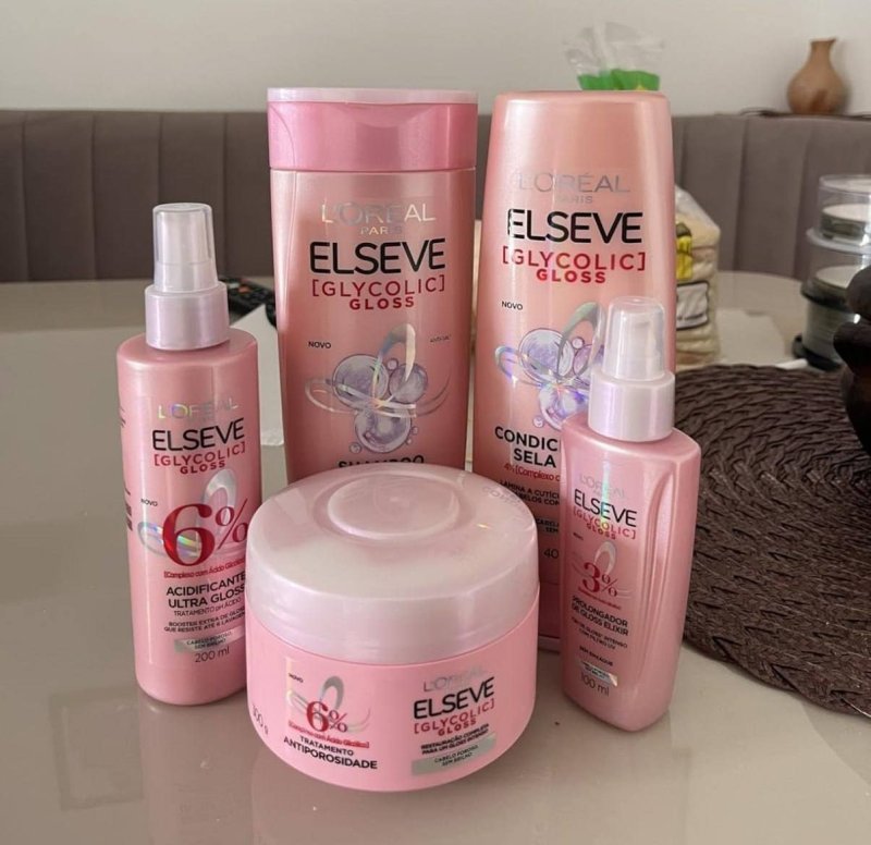 KIT Glycolic Gloss para cabelos lisos e cacheados