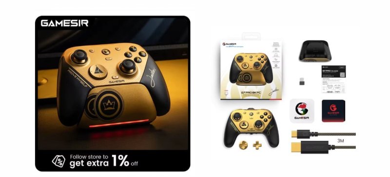 Controle GameSir G7 Pro 8K Champion Edition Gamepad Sem Fio