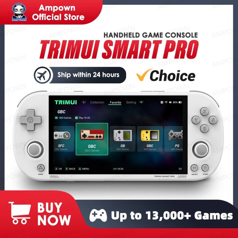Console Portátil TRIMUI Smart Pro 4.96" IPS Linux Retro Game Player