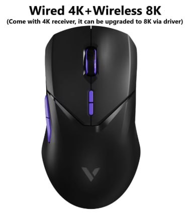 Mouse Gamer Sem Fio Rapoo VT9PRO/VT9Air 4K Superleve, Sensor PixArt PAW3398