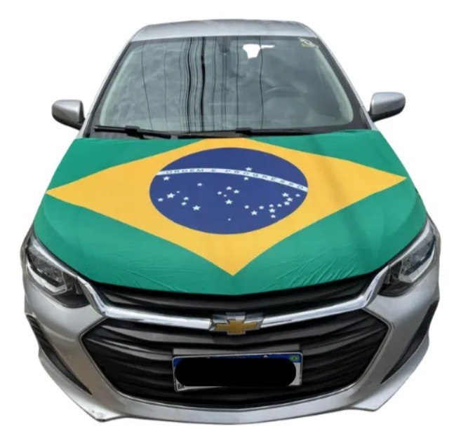 Bandeira Do Brasil Para Capô De Carro Copa Do Mundo Elastico