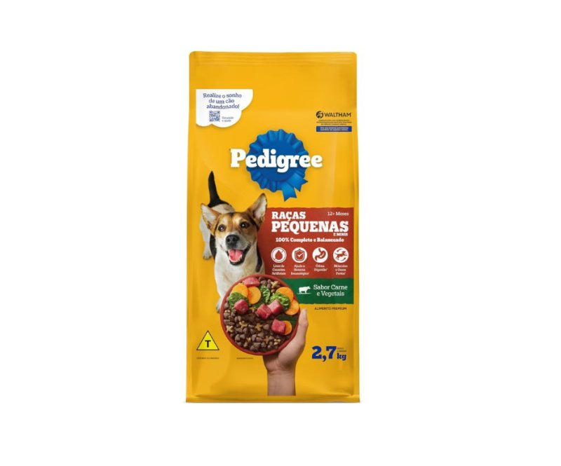 Ração Pedigree para Raças Pequenas e Minis Carne e Vegetais 2,7kg