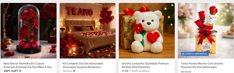 Sugestões de presentes para o Dia dos Namorados