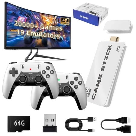 Video Game Stick M15 Pro 4K 64GB HDMI - 2 Controles - 20mil Jogos