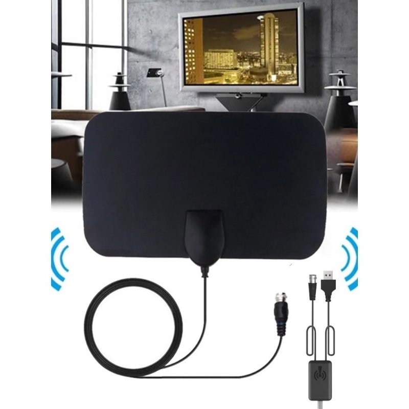 Antena TV Digital 4K com Amplificador - Sinal 10x Mais Forte