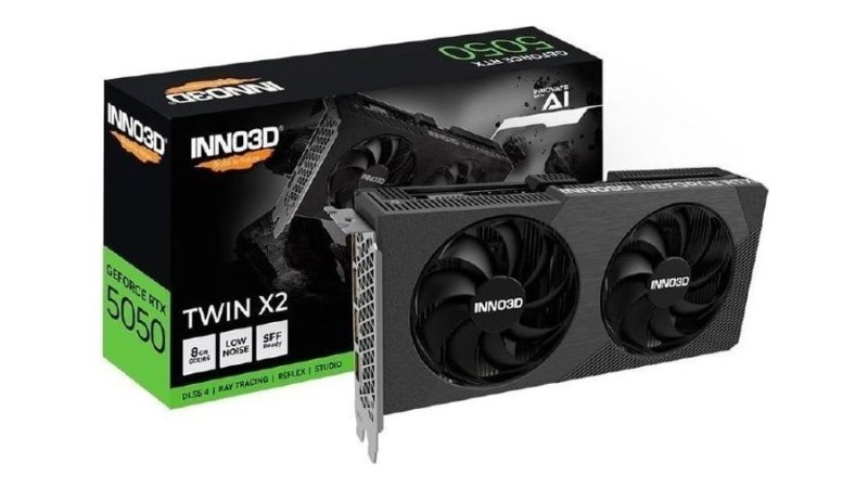 Placa de Vídeo Gpu Inno3d Geforce Rtx 5050 Twin X2 8GB 128bits