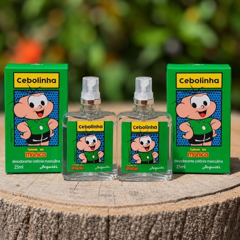 Kit 2x Perfumes Colônia Miniatura Cebolinha Turma Da Mônica Jequiti 25ml