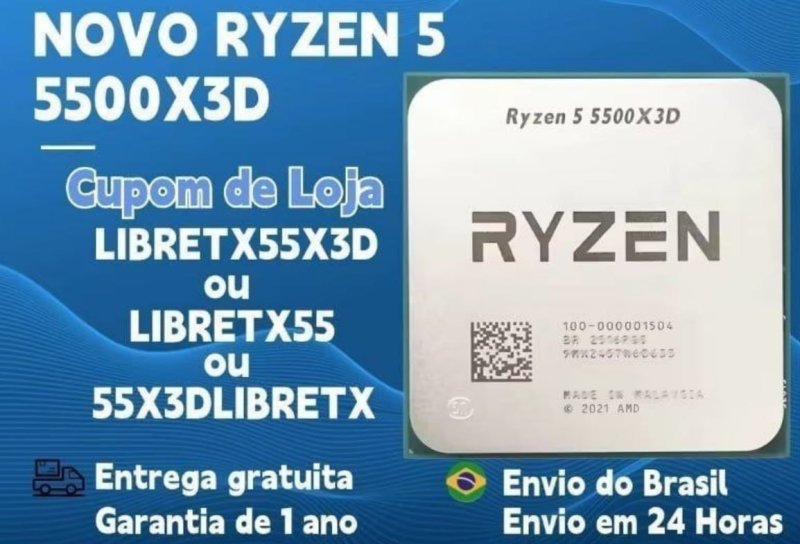 Processador AMD Ryzen 5 5500X3D