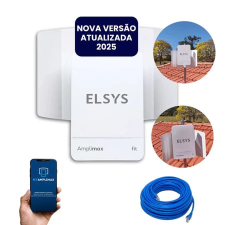 Antena Amplimax Internet Rural - Cabo 15 Metros
