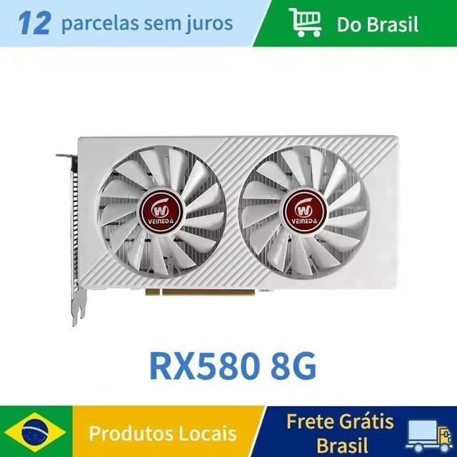 RX 580 8GB VEINEDA - BRANCA