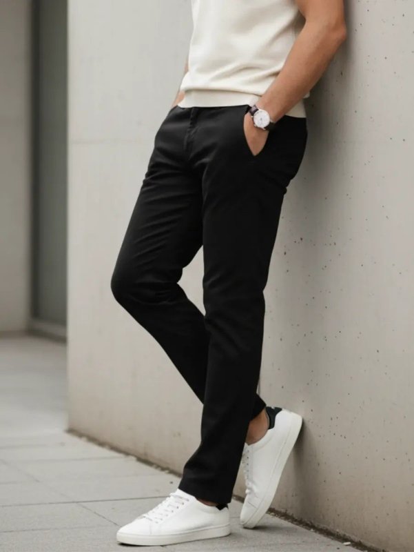 Calça Sarja Masculina Old Money Bolso Social Elegante