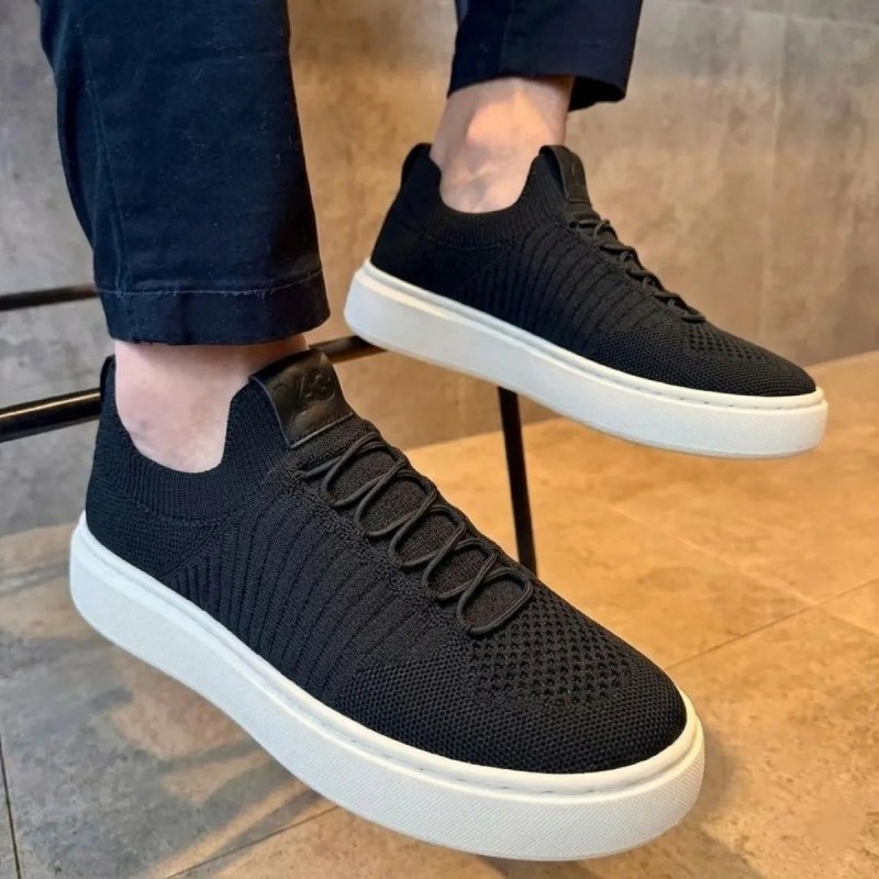Sapatênis Knit Masculino Tênis Casual Slip Elástico Conforto (37 a 44)