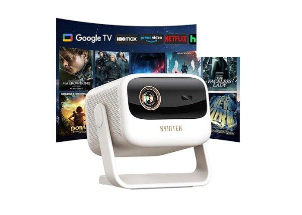 Projetor Portátil BYINTEK U90 Max DLP Full HD 1080P, Branco