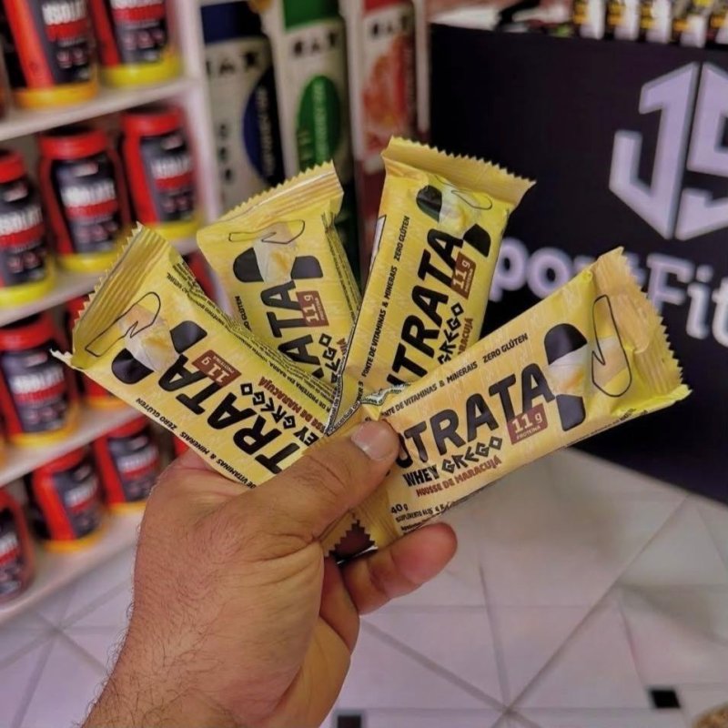 Caixa com 12 Barras Nutrata Whey Grego 40g Mousse De Maracujá