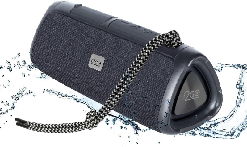 I2GO Caixa Som Bluetooth 3 Angle Sound - 12W RMS - Resistente à Água - Preto