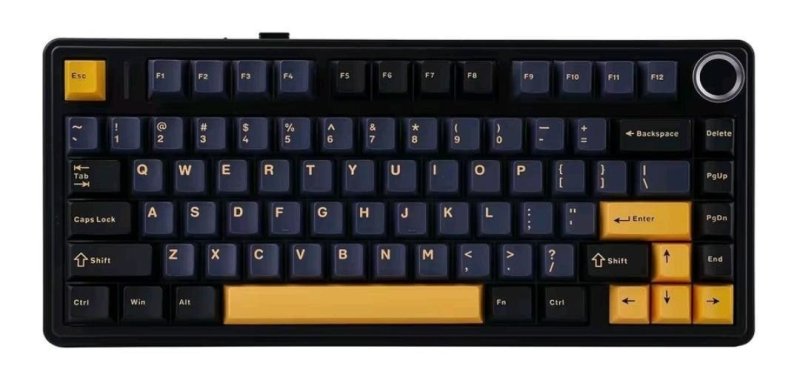 Teclado Sem Fio Mecânico AULA F75 RGB, Hot Swap, Keycaps PBT, Com Knob de Volume - Varias cores