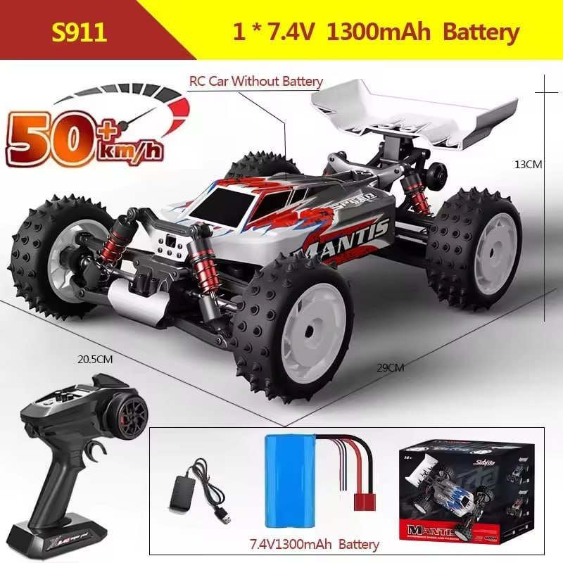 Carrinho de Controle Remoto S911 1:16 4WD Brushless – Monster Truck RC de Alta Velocidade até 50km/h