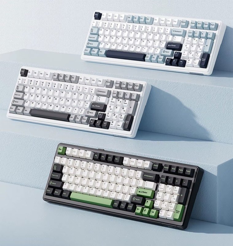 Teclado Mecânico AULA F99 90% Layout Bluetooth 5.0/2.4G Sem Fio/Com Fio, Teclado Gamer com 99 Teclas Personalizáveis